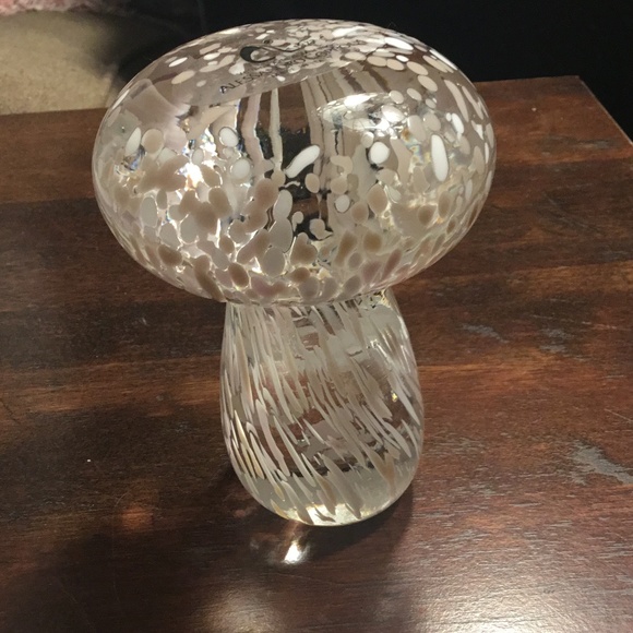 Italian Handblown Murano Glass Mushroom Paperweight by Alessandro Coppola-NEW - Picture 2 of 8